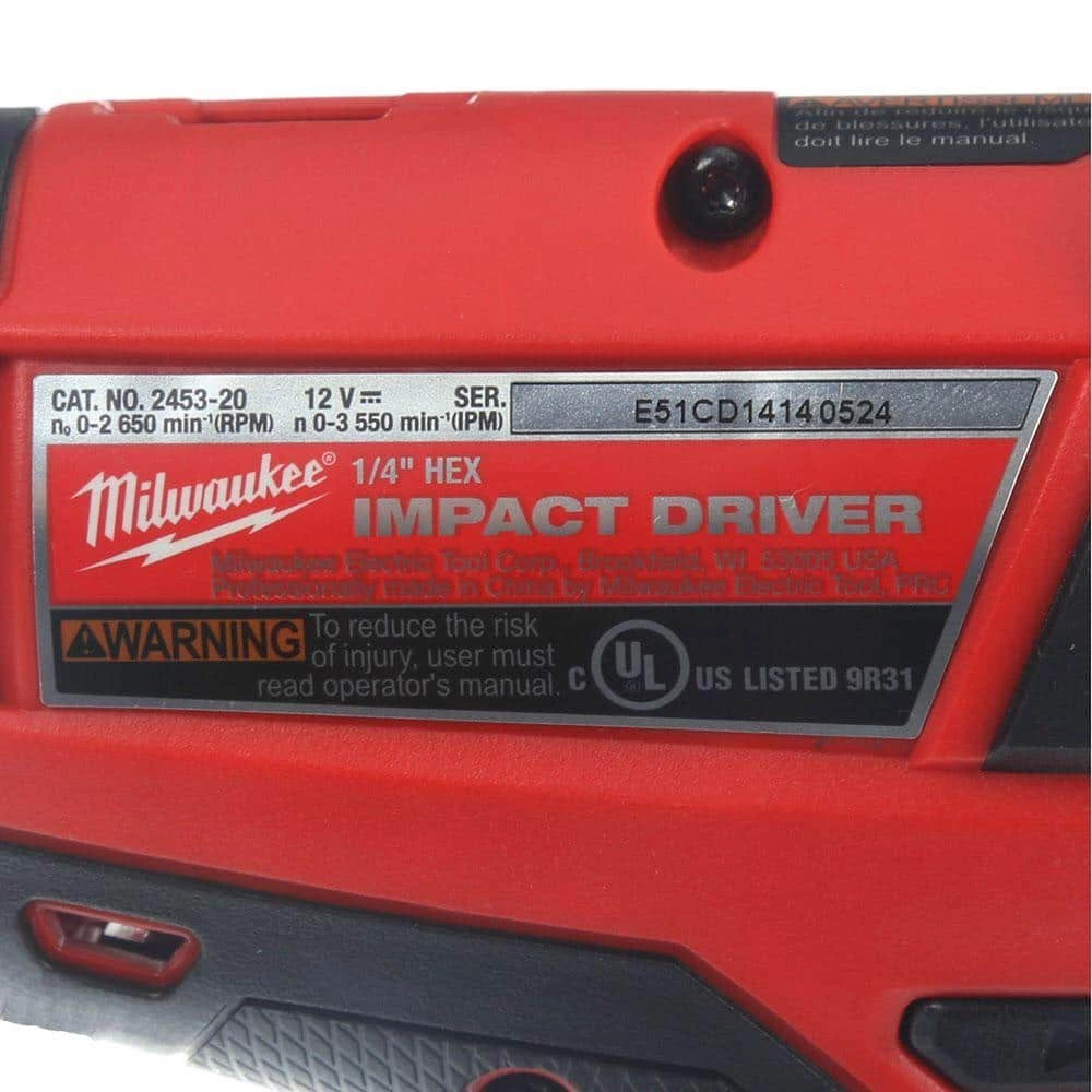 Milwaukee M12 FUEL 12V Lithium-Ion Brushless Cordless 1/4 in. Hex Impact Driver Kit W/(2) 2.0Ah Batteries, Charger & Hard Case 7 Milwaukee M12 FUEL 12V Lithium-Ion Brushless Cordless 1/4 in. Hex Impact Driver Kit W/(2) 2.0Ah Batteries, Charger & Hard Case - Image 5