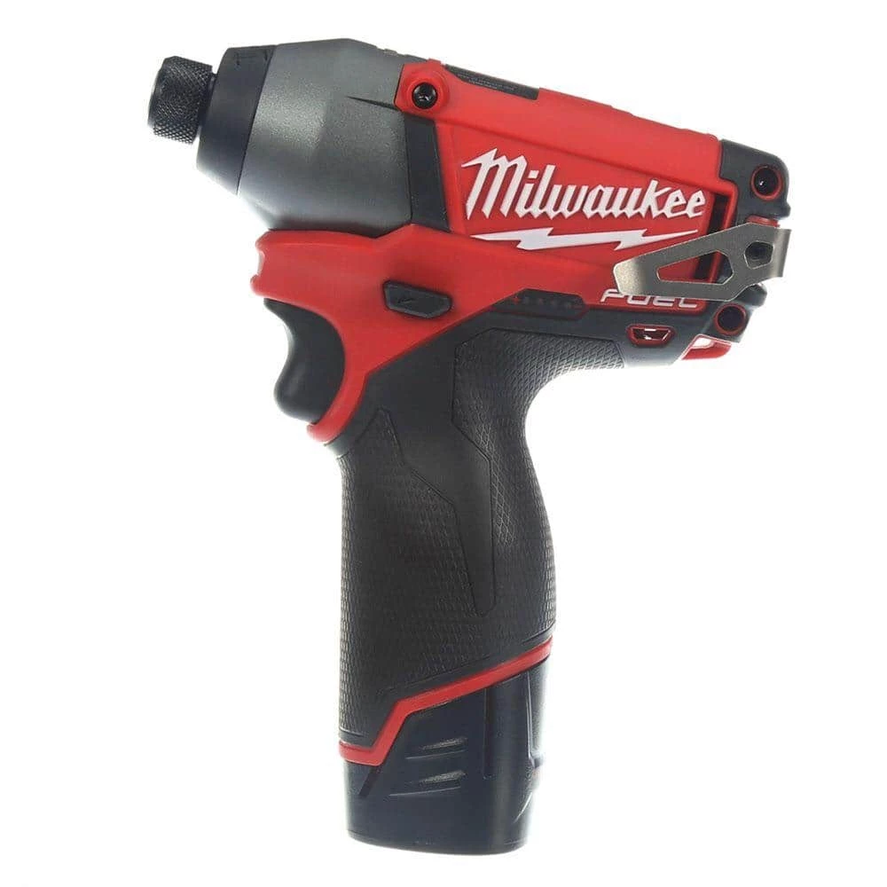 Milwaukee M12 FUEL 12V Lithium-Ion Brushless Cordless 1/4 in. Hex Impact Driver Kit W/(2) 2.0Ah Batteries, Charger & Hard Case 4 Milwaukee M12 FUEL 12V Lithium-Ion Brushless Cordless 1/4 in. Hex Impact Driver Kit W/(2) 2.0Ah Batteries, Charger & Hard Case - Image 2