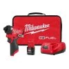 Milwaukee M12 FUEL 12-Volt Lithium-Ion Brushless Cordless 1/4 in. Hex Impact Driver Compact Kit W 2.0Ah Battery and Bag