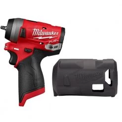 Milwaukee M12 FUEL 12V Lithium-Ion Brushless Cordless Stubby 1/4 in. Impact Wrench with Protective Boot