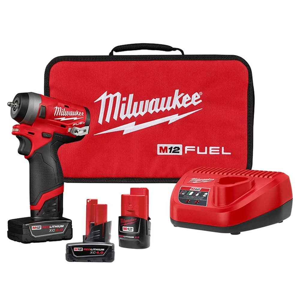 Milwaukee M12 FUEL 12V Lithium-Ion Brushless Cordless Stubby 1/4 in. Impact Wrench Kit With M12 4.0Ah Battery 3 Milwaukee M12 FUEL 12V Lithium-Ion Brushless Cordless Stubby 1/4 in. Impact Wrench Kit With M12 4.0Ah Battery