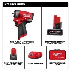 Milwaukee M12 FUEL 12V Lithium-Ion Brushless Cordless Stubby 1/4 in. Impact Wrench Kit With M12 4.0Ah Battery 17 Milwaukee M12 FUEL 12V Lithium-Ion Brushless Cordless Stubby 1/4 in. Impact Wrench Kit With M12 4.0Ah Battery -Power Tools Sales Store milwaukee impact wrenches 2552 22 48 11 2440 e1 1000