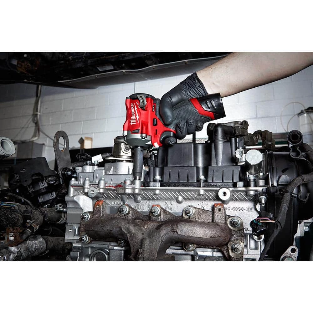 Milwaukee M12 FUEL 12V Lithium-Ion Brushless Cordless Stubby 3/8 in. Impact Wrench (Tool-Only) 11 Milwaukee M12 FUEL 12V Lithium-Ion Brushless Cordless Stubby 3/8 in. Impact Wrench (Tool-Only) - Image 9