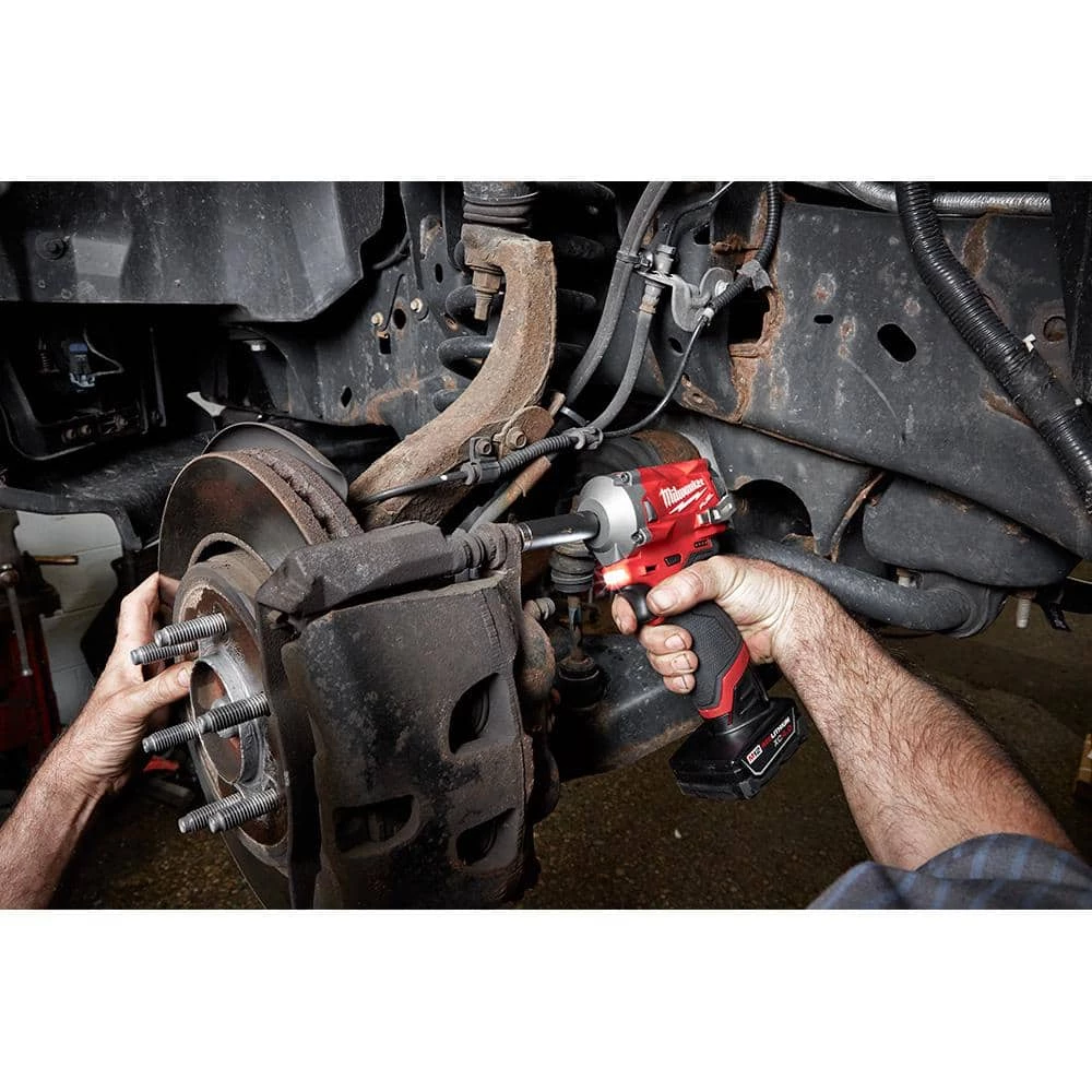 Milwaukee M12 FUEL 12V Lithium-Ion Brushless Cordless Stubby 3/8 in. Impact Wrench Kit with One 4.0 and One 2.0Ah Batteries 11 Milwaukee M12 FUEL 12V Lithium-Ion Brushless Cordless Stubby 3/8 in. Impact Wrench Kit with One 4.0 and One 2.0Ah Batteries - Image 9