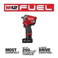 Milwaukee M12 FUEL 12V Lithium-Ion Brushless Cordless Stubby 1/2 in. Impact Wrench Kit With M12 4.0Ah Battery 18 Milwaukee M12 FUEL 12V Lithium-Ion Brushless Cordless Stubby 1/2 in. Impact Wrench Kit With M12 4.0Ah Battery -Power Tools Sales Store milwaukee impact wrenches 2555 22 48 11 2440 40 1000