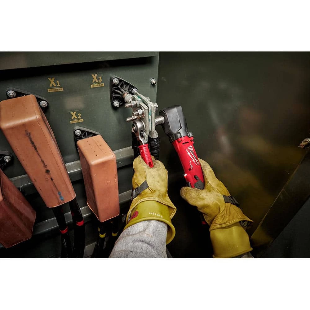 Milwaukee M12 FUEL 12V Lithium-Ion Brushless Cordless 3/8 in. Right Angle Impact Wrench With 3.0 Ah Battery Pack (2-Pack) 12 Milwaukee M12 FUEL 12V Lithium-Ion Brushless Cordless 3/8 in. Right Angle Impact Wrench With 3.0 Ah Battery Pack (2-Pack) - Image 10
