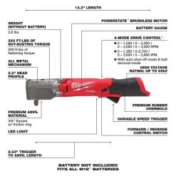 Milwaukee M12 FUEL 12V Lithium-Ion Brushless Cordless 3/8 in. Right Angle Impact Wrench With 3.0 Ah Battery Pack (2-Pack) 18 Milwaukee M12 FUEL 12V Lithium-Ion Brushless Cordless 3/8 in. Right Angle Impact Wrench With 3.0 Ah Battery Pack (2-Pack) -Power Tools Sales Store milwaukee impact wrenches 2564 20 48 11 2412 a0 1000