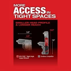 Milwaukee M12 FUEL 12V Lithium-Ion Brushless Cordless 1/2 in. Right Angle Impact Wrench With 3.0 Ah Battery Pack (2-Pack) 19 Milwaukee M12 FUEL 12V Lithium-Ion Brushless Cordless 1/2 in. Right Angle Impact Wrench With 3.0 Ah Battery Pack (2-Pack) -Power Tools Sales Store milwaukee impact wrenches 2565 20 48 11 2412 1d 1000