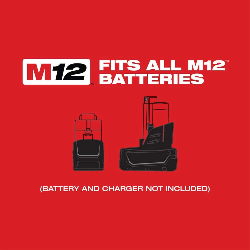 Milwaukee M12 FUEL 12V Lithium-Ion Brushless Cordless 1/2 in. Right Angle Impact Wrench With 3.0 Ah Battery Pack (2-Pack) 12 Milwaukee M12 FUEL 12V Lithium-Ion Brushless Cordless 1/2 in. Right Angle Impact Wrench With 3.0 Ah Battery Pack (2-Pack) - Image 10