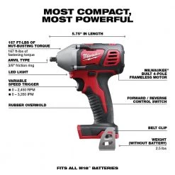 Milwaukee M18 18V Lithium-Ion Cordless 3/8 in. Impact Wrench W/ Friction Ring W/ M18 Starter Kit (1) 5.0Ah Battery & Charger 11 Milwaukee M18 18V Lithium-Ion Cordless 3/8 in. Impact Wrench W/ Friction Ring W/ M18 Starter Kit (1) 5.0Ah Battery & Charger -Power Tools Sales Store milwaukee impact wrenches 2658 20 48 59 1850 e1 1000