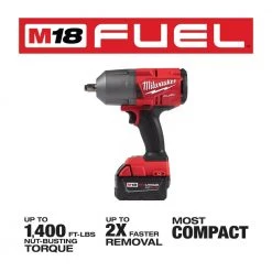 Milwaukee M18 FUEL 18V Lithium-Ion Brushless Cordless 1/2 in. Impact Wrench w/Friction Ring Kit w/One 5.0 Ah Battery and Bag -Power Tools Sales Store milwaukee impact wrenches 2767 21b 40 1000