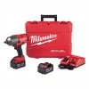 Milwaukee M18 FUEL 18V Lithium-Ion Brushless Cordless 1/2 in. Impact Wrench with Friction Ring Kit With Two 5.0 Ah Batteries