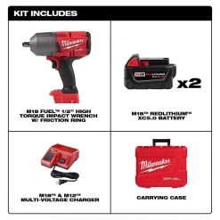 Milwaukee M18 FUEL 18V Lithium-Ion Brushless Cordless 1/2 in. Impact Wrench with Friction Ring Kit With Two 5.0 Ah Batteries -Power Tools Sales Store milwaukee impact wrenches 2767 22 e1 1000