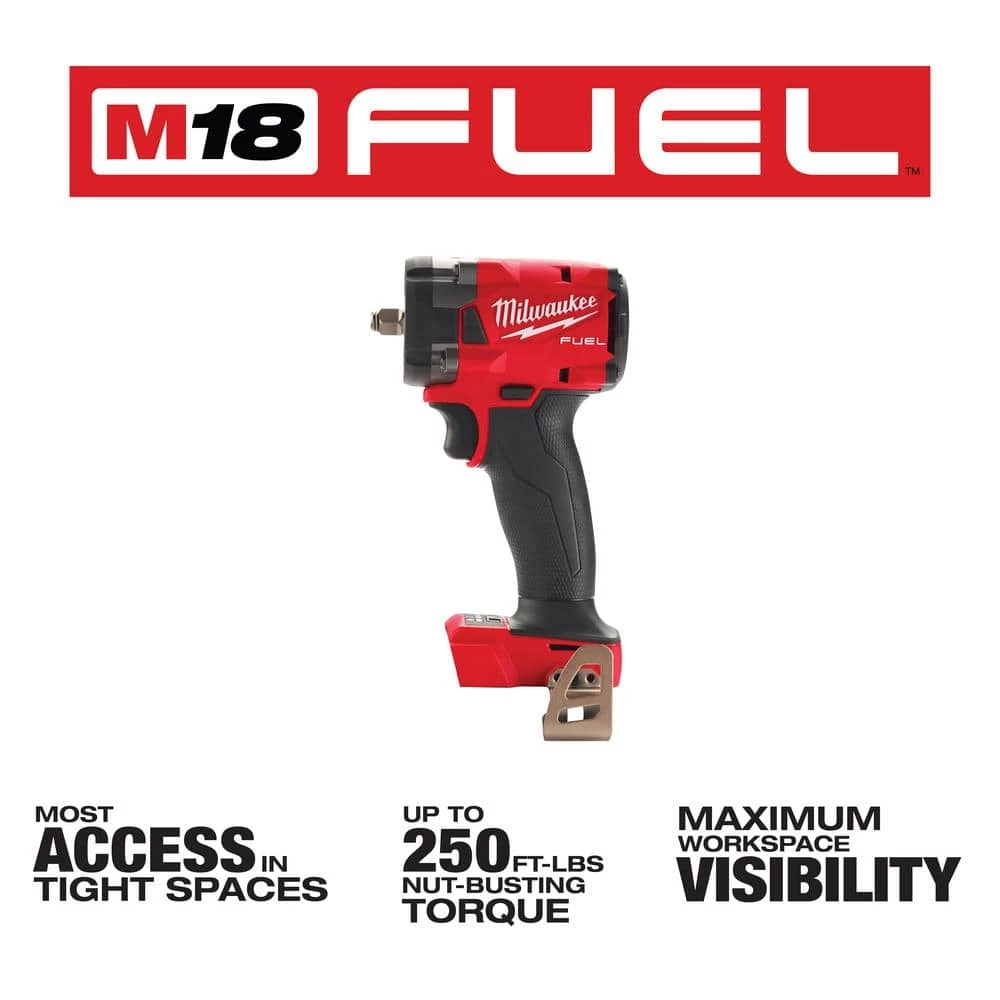 Milwaukee M18 FUEL GEN-3 18-Volt Lithium-Ion Brushless Cordless 3/8 in. Impact Wrench w Friction Ring 2 w/Two 6Ah HO Batteries 5 Milwaukee M18 FUEL GEN-3 18-Volt Lithium-Ion Brushless Cordless 3/8 in. Impact Wrench w Friction Ring 2 w/Two 6Ah HO Batteries - Image 3