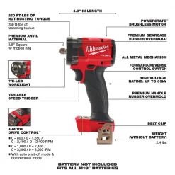 Milwaukee M18 FUEL GEN-3 18-Volt Lithium-Ion Brushless Cordless 3/8 in. Impact Wrench w Friction Ring 2 w/Two 6Ah HO Batteries 19 Milwaukee M18 FUEL GEN-3 18-Volt Lithium-Ion Brushless Cordless 3/8 in. Impact Wrench w Friction Ring 2 w/Two 6Ah HO Batteries -Power Tools Sales Store milwaukee impact wrenches 2854 20 2854 20 48 11 1862 a0 1000