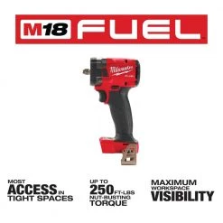 Milwaukee M18 FUEL GEN-3 18V Lithium-Ion Brushless Cordless 3/8 in. Compact Impact Wrench with Friction Ring (Tool-Only) -Power Tools Sales Store milwaukee impact wrenches 2854 20 40 1000