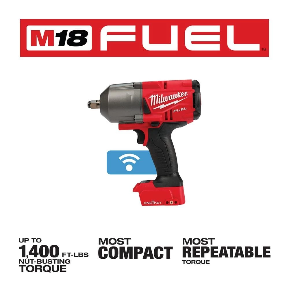 Milwaukee M18 FUEL ONE-KEY 18V Lithium-Ion Brushless Cordless 1/2 in. Impact Wrench with Friction Ring (Tool-Only) 5 Milwaukee M18 FUEL ONE-KEY 18V Lithium-Ion Brushless Cordless 1/2 in. Impact Wrench with Friction Ring (Tool-Only) - Image 3