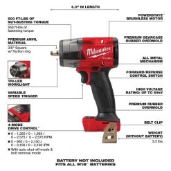 Milwaukee M18 FUEL GEN-2 18V Lithium-Ion Mid Torque Brushless Cordless 3/8 in. and 1/2 in Impact Wrench (2-Tool) -Power Tools Sales Store milwaukee impact wrenches 2960 20 2962 20 40 1000