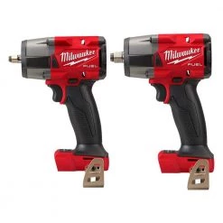 Milwaukee M18 FUEL GEN-2 18V Lithium-Ion Mid Torque Brushless Cordless 3/8 in. and 1/2 in Impact Wrench (2-Tool)