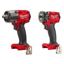 Milwaukee M18 FUEL Gen-2 18V Lithium-Ion Brushless Cordless Mid Torque 1/2 in. Impact Wrench & 3/8 in. Wrench w/Friction Ring