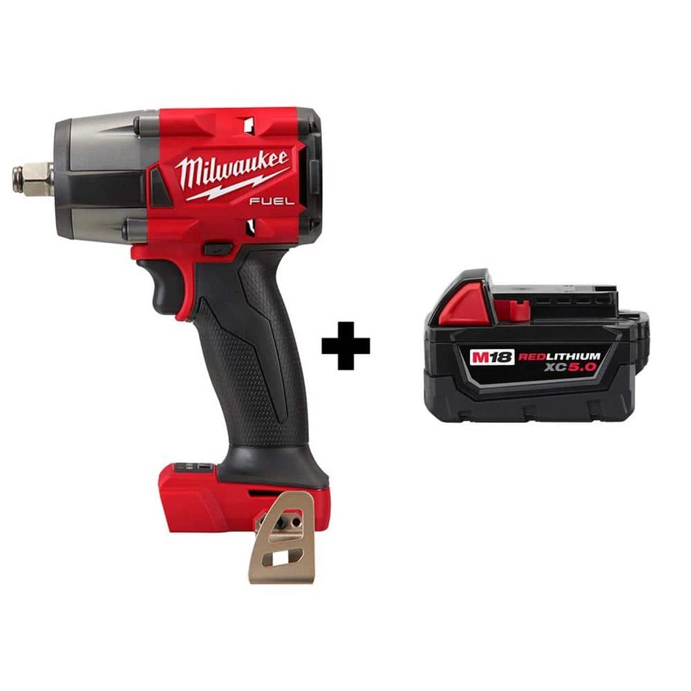 Milwaukee M18 FUEL Gen-2 18V Lithium-Ion Brushless Cordless Mid Torque 1/2 in. Impact Wrench with (1) 5.0 Ah Battery 3 Milwaukee M18 FUEL Gen-2 18V Lithium-Ion Brushless Cordless Mid Torque 1/2 in. Impact Wrench with (1) 5.0 Ah Battery