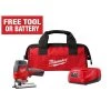 Milwaukee M12 12V Lithium-Ion Cordless Jig Saw Kit with One 1.5 Ah Battery, Charger, Tool Bag
