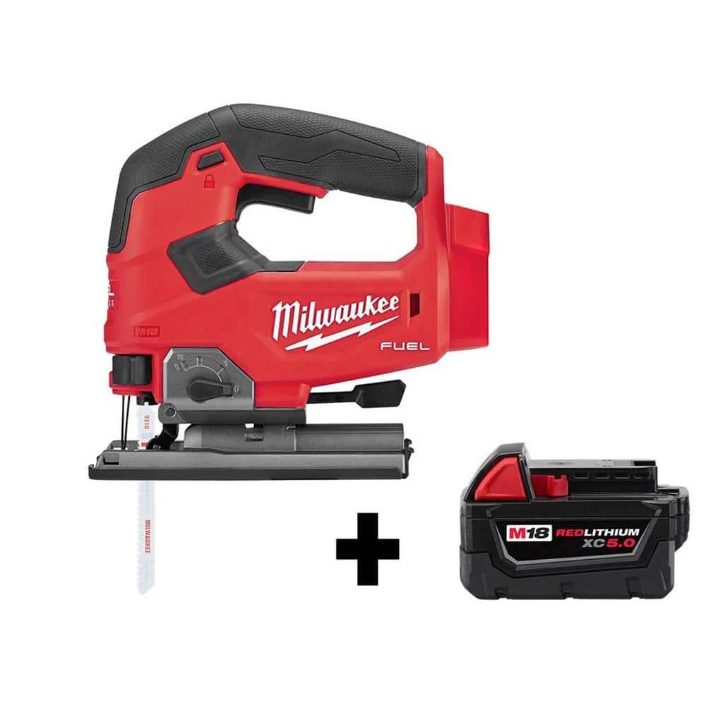 Milwaukee M18 FUEL 18-Volt Lithium-Ion Brushless Cordless Jig Saw with M18 5.0 Ah Battery 3 Milwaukee M18 FUEL 18-Volt Lithium-Ion Brushless Cordless Jig Saw with M18 5.0 Ah Battery