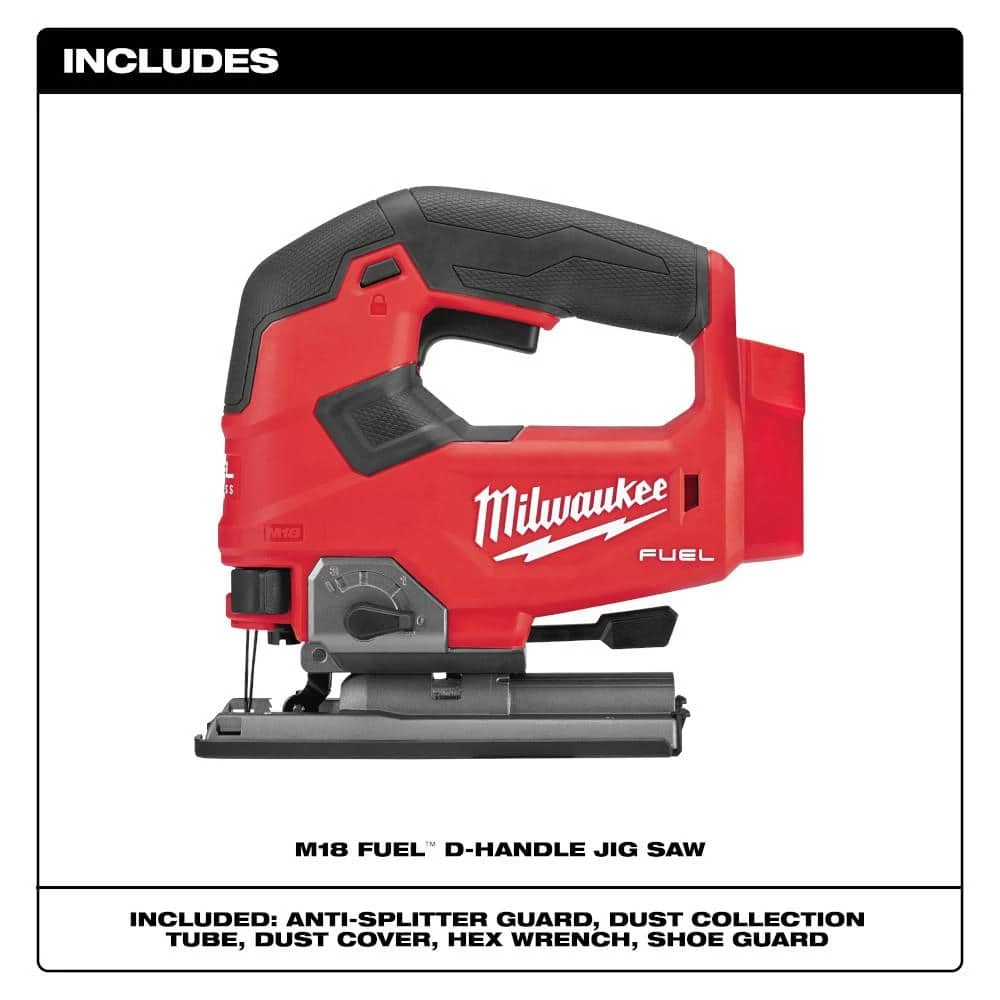 Milwaukee M18 FUEL 18V Lithium-Ion Brushless Cordless Jig Saw (Tool-Only) 4 Milwaukee M18 FUEL 18V Lithium-Ion Brushless Cordless Jig Saw (Tool-Only) - Image 2