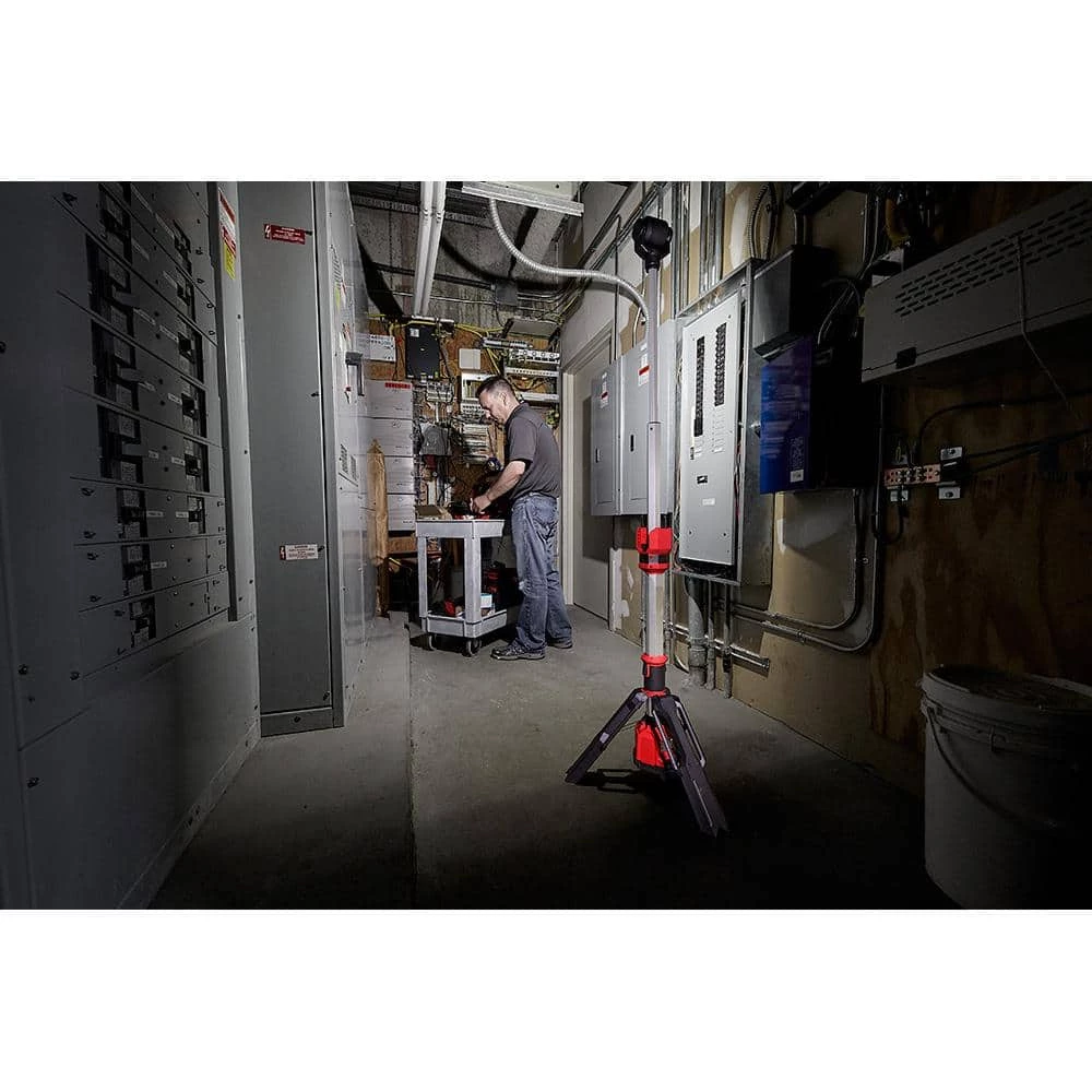 Milwaukee M12 12-Volt Lithium-Ion Cordless 1400 Lumen ROCKET LED Stand Work Light with Two M12 6.0 Ah Battery Packs and Charger 11 Milwaukee M12 12-Volt Lithium-Ion Cordless 1400 Lumen ROCKET LED Stand Work Light with Two M12 6.0 Ah Battery Packs and Charger - Image 9