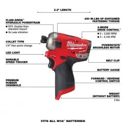Milwaukee M12 FUEL 12V Lithium-Ion Cordless Oscillating Multi-Tool and Impact Driver with Two 3.0 Ah Batteries -Power Tools Sales Store milwaukee oscillating tools 2526 20 2551 20 48 11 2412 1d 1000