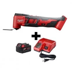 Milwaukee M18 18V Lithium-Ion Cordless Oscillating Multi-Tool W/ M18 Starter Kit W/ (1) 5.0Ah Battery and Charger