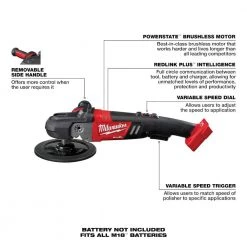 Milwaukee M18 FUEL 18V Lithium-Ion Brushless Cordless 7 in. Variable Speed Polisher with M18 5.0 Ah Battery 21 Milwaukee M18 FUEL 18V Lithium-Ion Brushless Cordless 7 in. Variable Speed Polisher with M18 5.0 Ah Battery -Power Tools Sales Store milwaukee polishers 2738 20 48 11 1850 66 1000