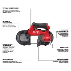 Milwaukee M12 FUEL 12V Lithium-Ion Cordless Compact Band Saw With 3.0 Ah Battery Pack (2-Pack) -Power Tools Sales Store milwaukee portable band saws 2529 20 48 11 2412 77 1000