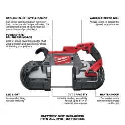 Milwaukee M18 FUEL 18V Lithium-Ion Brushless Cordless Deep Cut Band Saw with M18 FUEL HACKZALL Reciprocating Saw -Power Tools Sales Store milwaukee portable band saws 2729 20 2719 20 40 1000