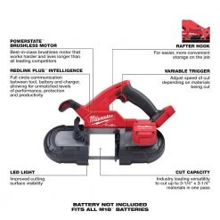 Milwaukee M18 FUEL 18V Lithium-Ion Brushless Cordless Compact Bandsaw (Tool-Only) 21 Milwaukee M18 FUEL 18V Lithium-Ion Brushless Cordless Compact Bandsaw (Tool-Only) -Power Tools Sales Store milwaukee portable band saws 2829 20 66 1000
