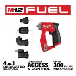 Milwaukee M12 FUEL 12V Lithium-Ion Brushless Cordless 4-in-1 Installation 3/8 in. Drill Driver with 4 Tool Head (Tool-Only) -Power Tools Sales Store milwaukee power drills 2505 20 a0 1000