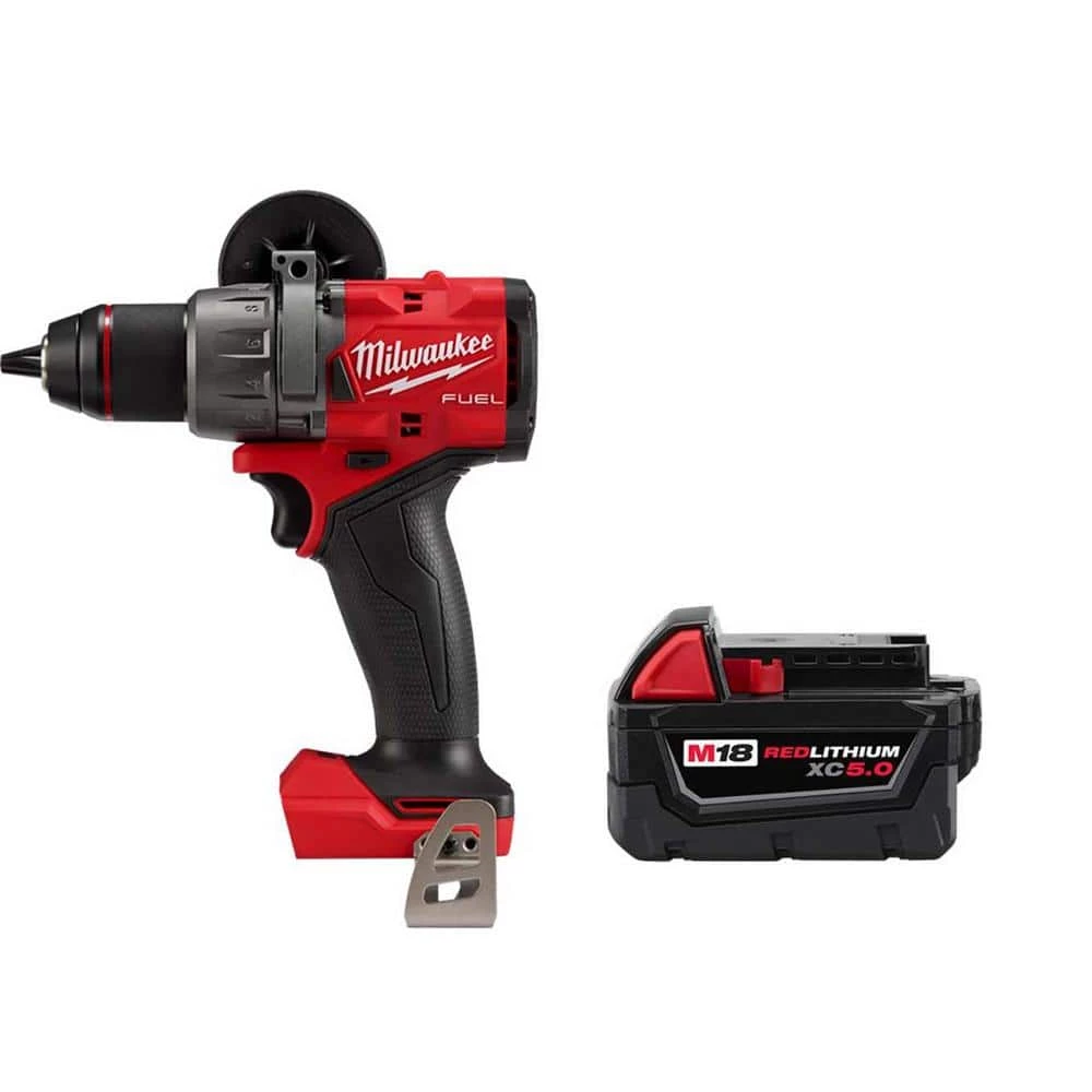 Milwaukee M18 FUEL 18-V Lithium-Ion Brushless Cordless 1/2 in. Drill/Driver with XC 5.0 Ah Battery 3 Milwaukee M18 FUEL 18-V Lithium-Ion Brushless Cordless 1/2 in. Drill/Driver with XC 5.0 Ah Battery