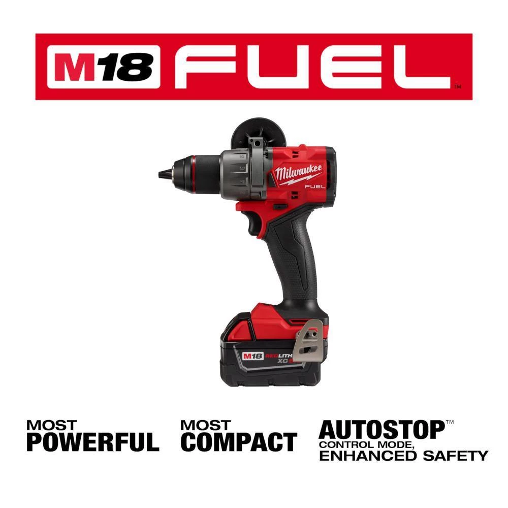 Milwaukee M18 FUEL 18-V Lithium-Ion Brushless Cordless 1/2 in. Drill/Driver Kit with (3) 5.0Ah Batteries, Charger and Hard Case 7 Milwaukee M18 FUEL 18-V Lithium-Ion Brushless Cordless 1/2 in. Drill/Driver Kit with (3) 5.0Ah Batteries, Charger and Hard Case - Image 5