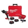 Milwaukee M18 FUEL 18-V Lithium-Ion Brushless Cordless 1/2 in. Drill/Driver Kit with (3) 5.0Ah Batteries, Charger and Hard Case