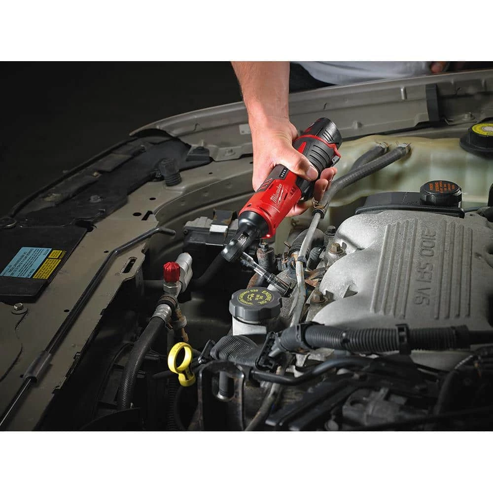 Milwaukee M12 12V Lithium-Ion Cordless 3/8 in. Ratchet and Screwdriver Combo Kit with M12 Compact Inflator 12 Milwaukee M12 12V Lithium-Ion Cordless 3/8 in. Ratchet and Screwdriver Combo Kit with M12 Compact Inflator - Image 10