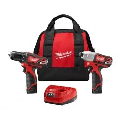 Milwaukee M12 12V Lithium-Ion Cordless Drill Driver/Impact Driver Combo Kit with Compact Spot Blower -Power Tools Sales Store milwaukee power tool combo kits 2494 22 0852 20 e1 1000