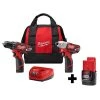 Milwaukee M12 12V Lithium-Ion Cordless Drill Driver/Impact Driver Combo Kit (2-Tool) with M12 2.0Ah Compact Battery 1 Milwaukee M12 12V Lithium-Ion Cordless Drill Driver/Impact Driver Combo Kit (2-Tool) with M12 2.0Ah Compact Battery -Power Tools Sales Store milwaukee power tool combo kits 2494 22 48 11 2420 64 1000
