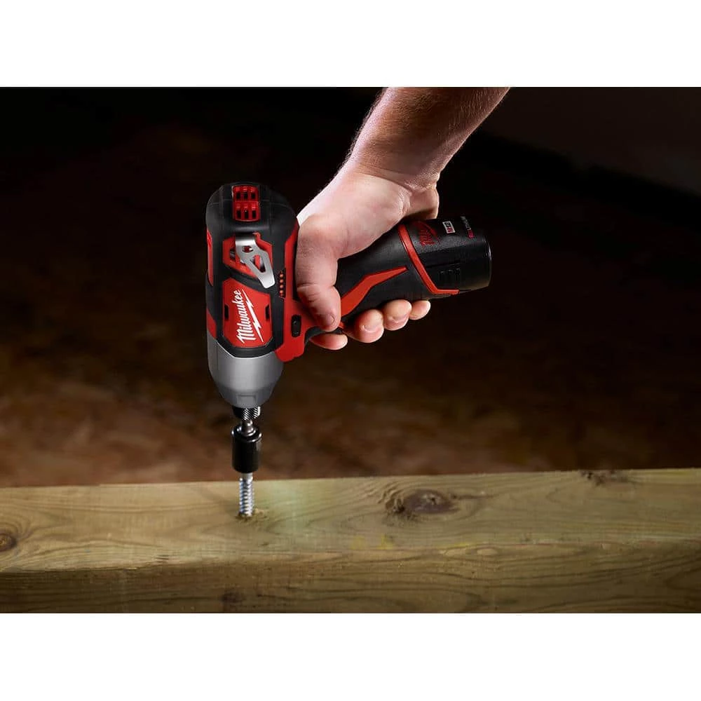 Milwaukee M12 12V Lithium-Ion Cordless Drill Driver/Impact Driver Combo Kit (2-Tool) with Titanium Drill Bit Set (23-Piece) 11 Milwaukee M12 12V Lithium-Ion Cordless Drill Driver/Impact Driver Combo Kit (2-Tool) with Titanium Drill Bit Set (23-Piece) - Image 9