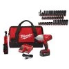 Milwaukee M18/M12V Lithium-Ion Cordless 3/8 in. Ratchet 1/2 in. Impact Wrench 3/8 in. SAE/Metric Impact Socket Set (43-Piece)