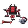 Milwaukee M18 18V Lithium-Ion Cordless Drill Driver/Impact Driver/Multi-Tool Combo Kit (3-Tool) W/ 6-1/2 in. Circular Saw