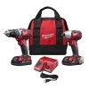 Milwaukee M18 18V Lithium-Ion Cordless Drill Driver/Impact Driver Combo Kit (2-Tool) W/ Two 1.5Ah Batteries, Charger Tool Bag 1 Milwaukee M18 18V Lithium-Ion Cordless Drill Driver/Impact Driver Combo Kit (2-Tool) W/ Two 1.5Ah Batteries, Charger Tool Bag -Power Tools Sales Store milwaukee power tool combo kits 2691 22 64 1000