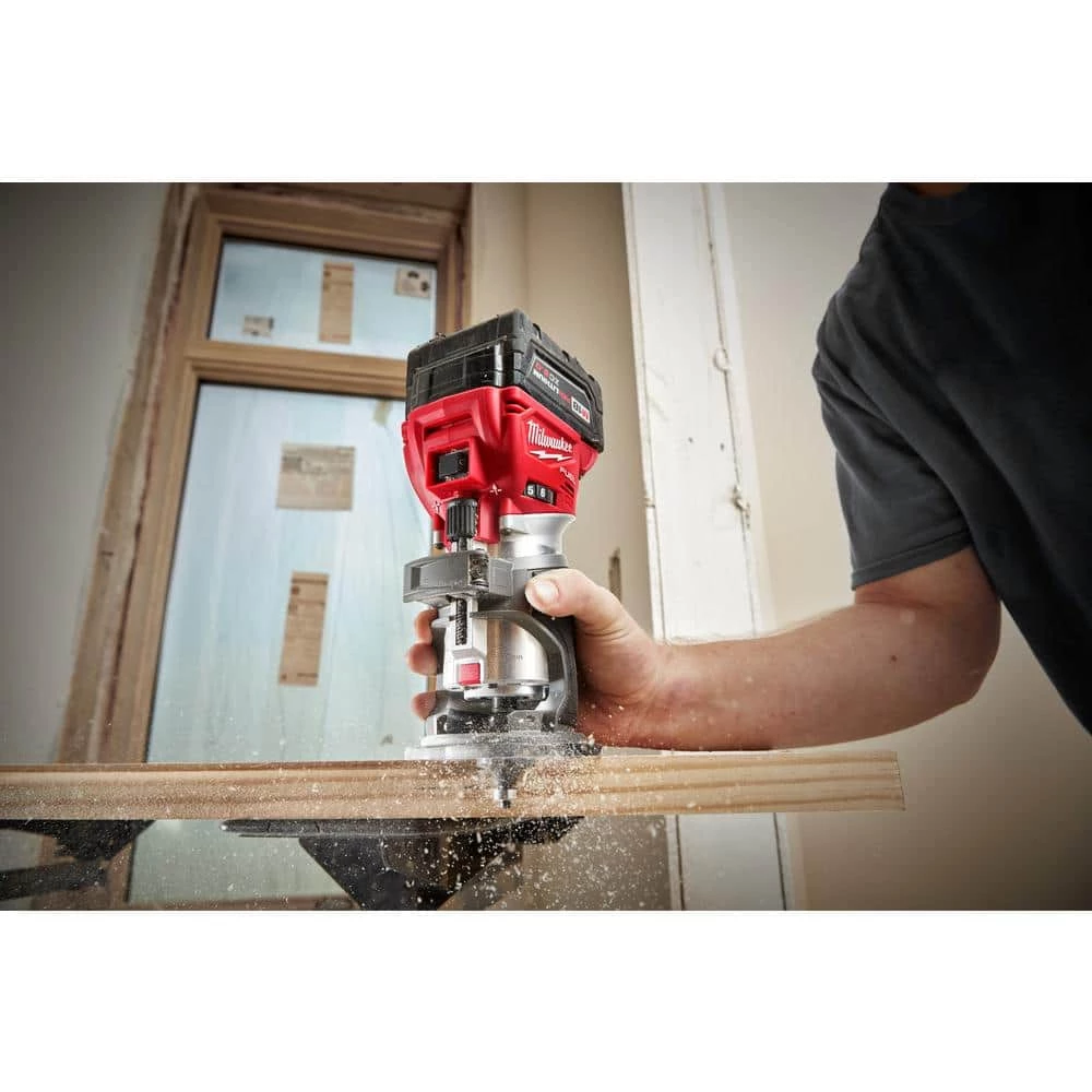 Milwaukee M18 FUEL 18V Lithium-Ion Brushless Cordless Compact Router with M18 5.0 Ah Battery 11 Milwaukee M18 FUEL 18V Lithium-Ion Brushless Cordless Compact Router with M18 5.0 Ah Battery - Image 11