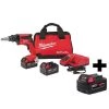 Milwaukee M18 FUEL 18V Lithium-Ion Brushless Cordless Drywall Screw Gun XC Kit W/ M18 5.0AH Battery