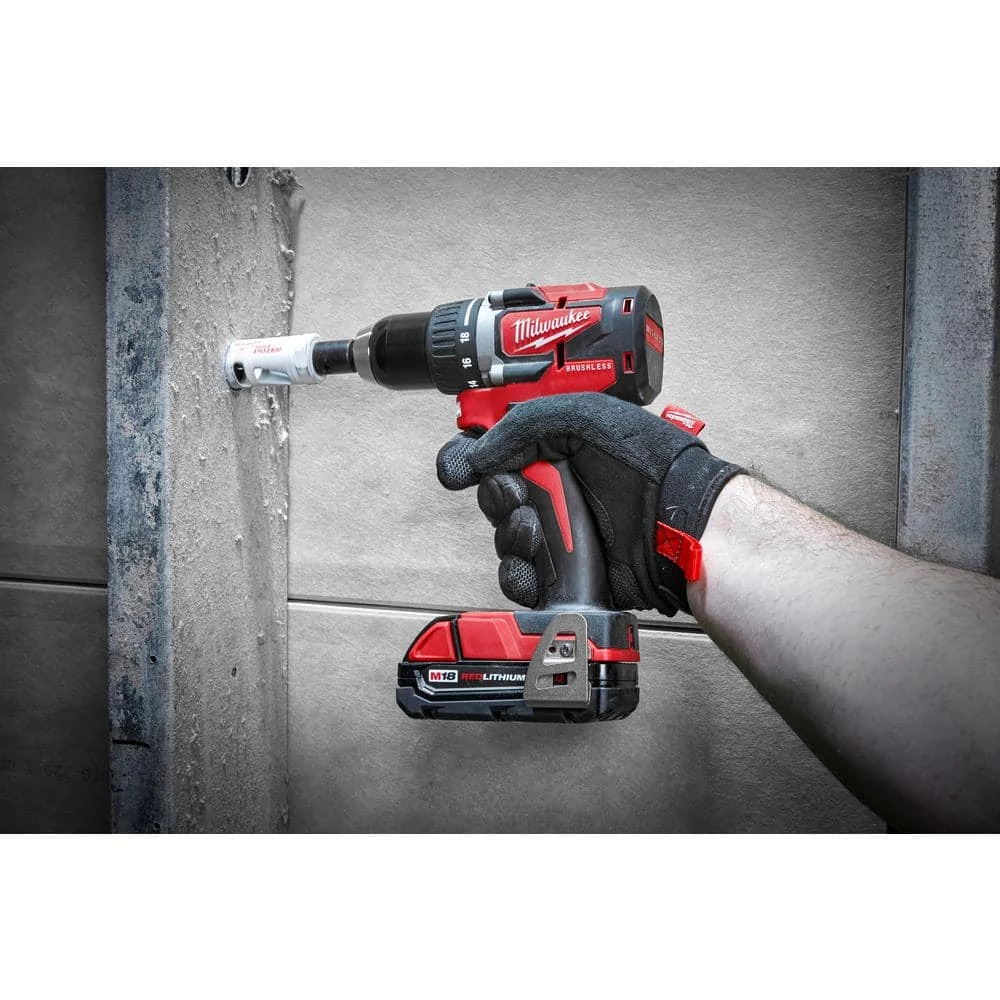 Milwaukee M18 18V Lithium-Ion Brushless Cordless Compact Drill/Impact Combo Kit (2-Tool) W/LED Search Light, Two 3.0Ah Batt 10 Milwaukee M18 18V Lithium-Ion Brushless Cordless Compact Drill/Impact Combo Kit (2-Tool) W/LED Search Light, Two 3.0Ah Batt - Image 8
