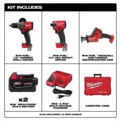 Milwaukee M18 FUEL 18-Volt Lithium-Ion Brushless Cordless Hammer Drill and Impact Driver Combo Kit (2-Tool) with HACKZALL -Power Tools Sales Store milwaukee power tool combo kits 3697 22 2719 20 40 1000